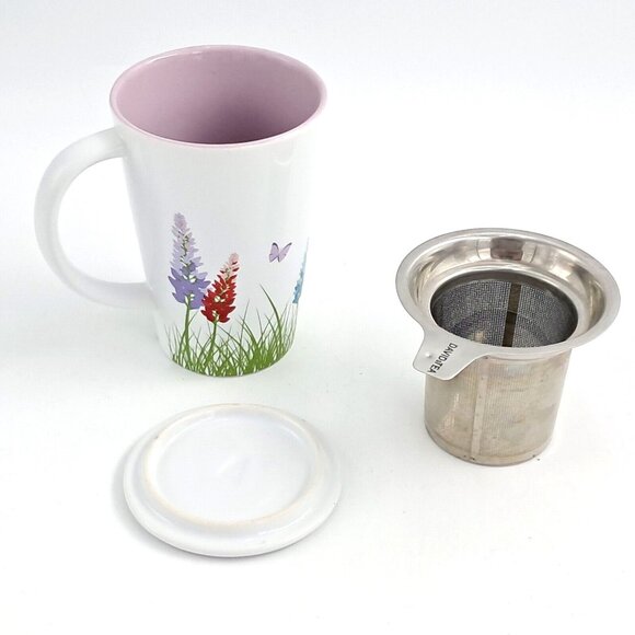 Davids Tea The Perfect Mug Spring 2015 Flower Garden with Infuser and Lid - Picture 4 of 8